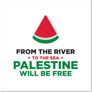 From The River To The Sea Palestine Will Be Free Watermelon Posters and Art